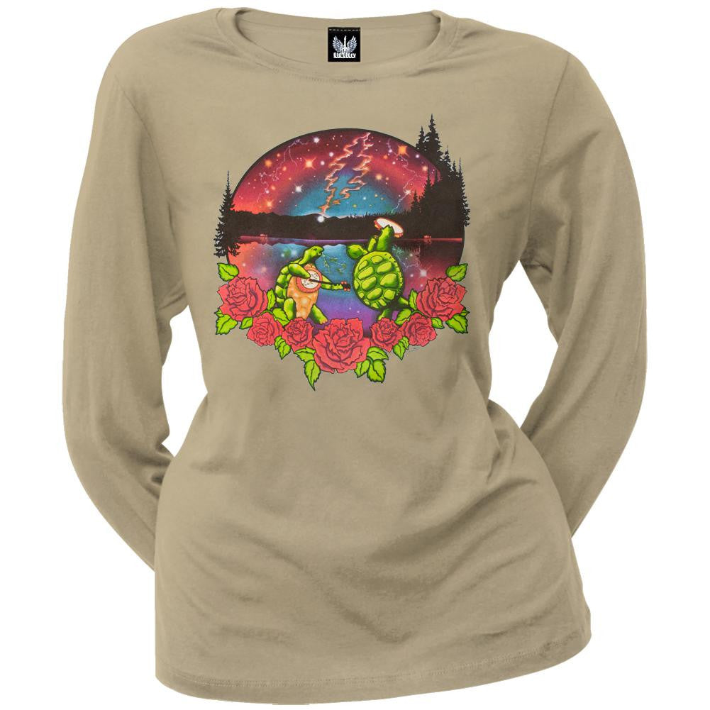 Grateful Dead - Terrapin Lake Khaki Ladies Long Sleeve Women's Long Sleeves Grateful Dead