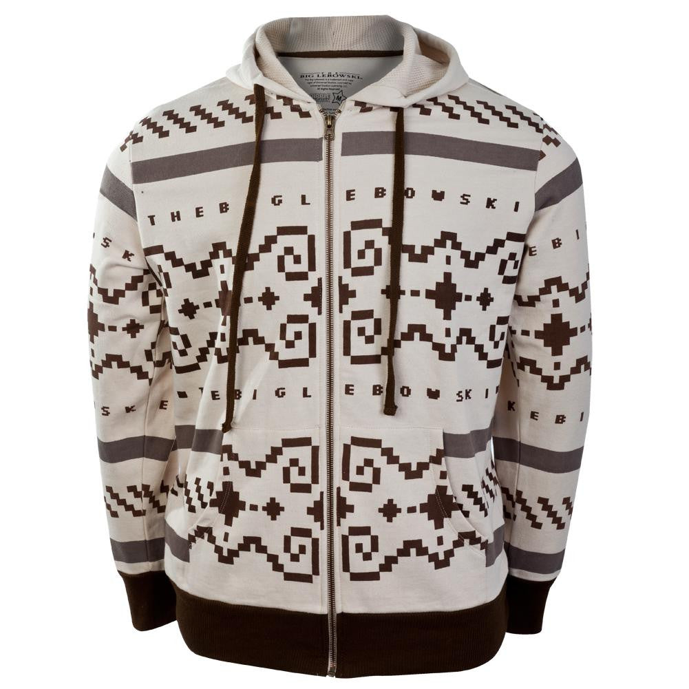 Big Lebowski - Sweater Zip Costume Hoodie Men's Hoodies The Big Lebowski SM Off-White