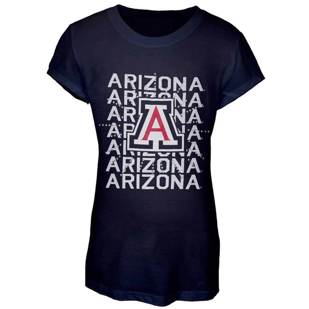 Arizona Wildcats - Rhinestone Ray Girls Youth T-Shirt Youth T-Shirts Arizona Wildcats 16 Blue