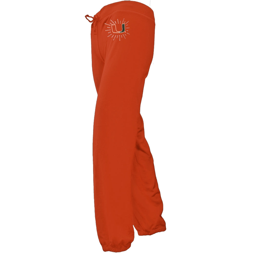 Miami Hurricanes - Foil Logo Girls Youth Sweatpants Youth Sweatpants Miami Hurricanes 12 Orange