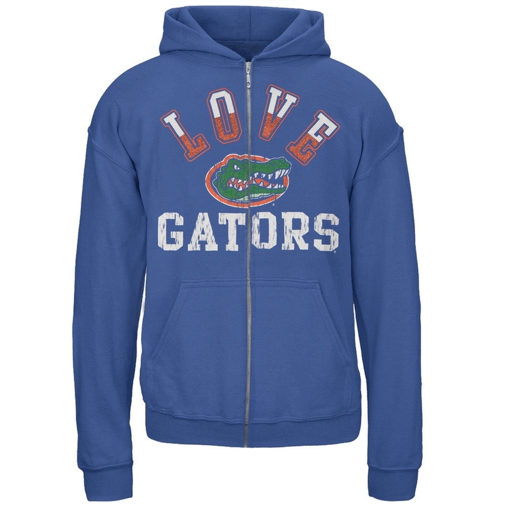 Florida Gators - Glitter Love Girls Youth Hoodie Youth Hoodies Florida Gators 16 Blue