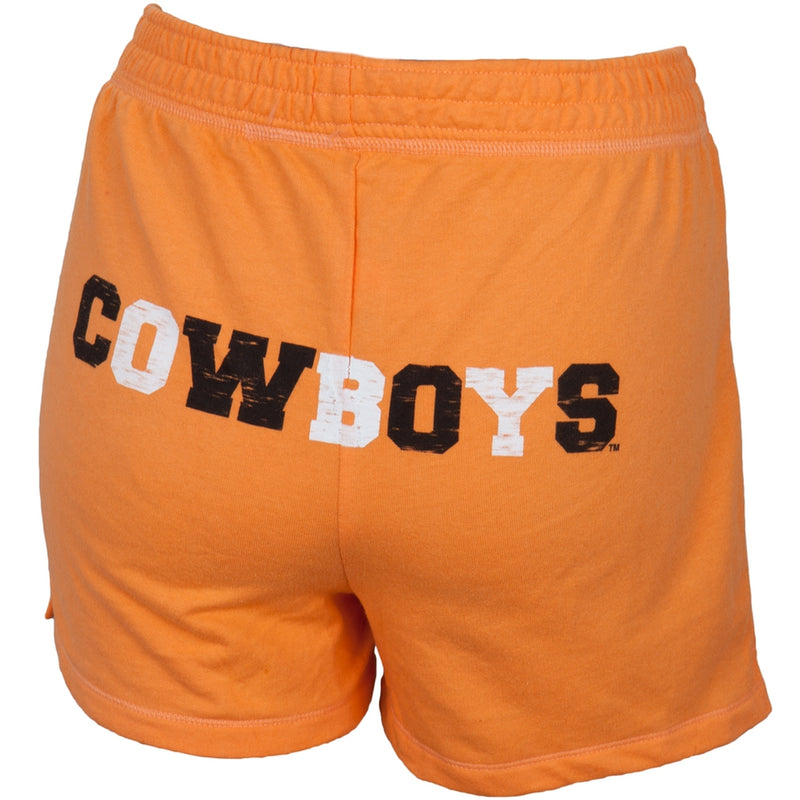 Oklahoma State Cowboys - Glitter Logo Girls Juvy Athletic Shorts Juvenile Shorts Oklahoma State Cowboys