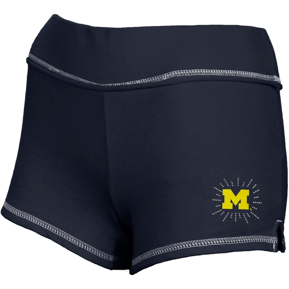 Michigan Wolverines - Rhinestone Logo Girls Youth T-Shirt Youth T-Shirts Michigan Wolverines 10 Blue