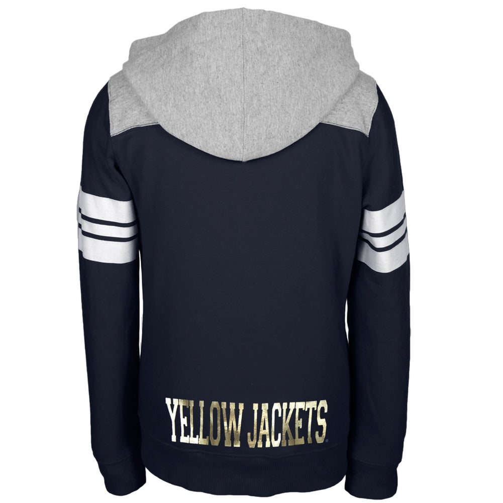 Georgia Tech Yellowjackets - Game Day Sports Stripes Girls Youth Zip Hoodie Youth Hoodies Georgia Tech Yellow Jackets