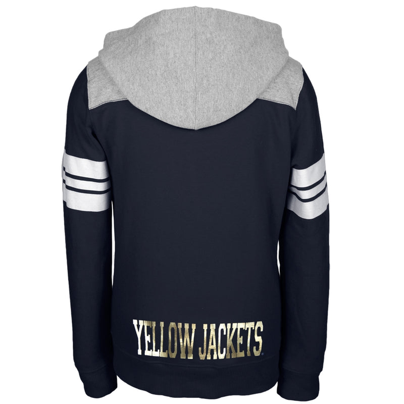 Georgia Tech Yellowjackets - Game Day Sports Stripes Girls Youth Zip Hoodie Youth Hoodies Georgia Tech Yellow Jackets