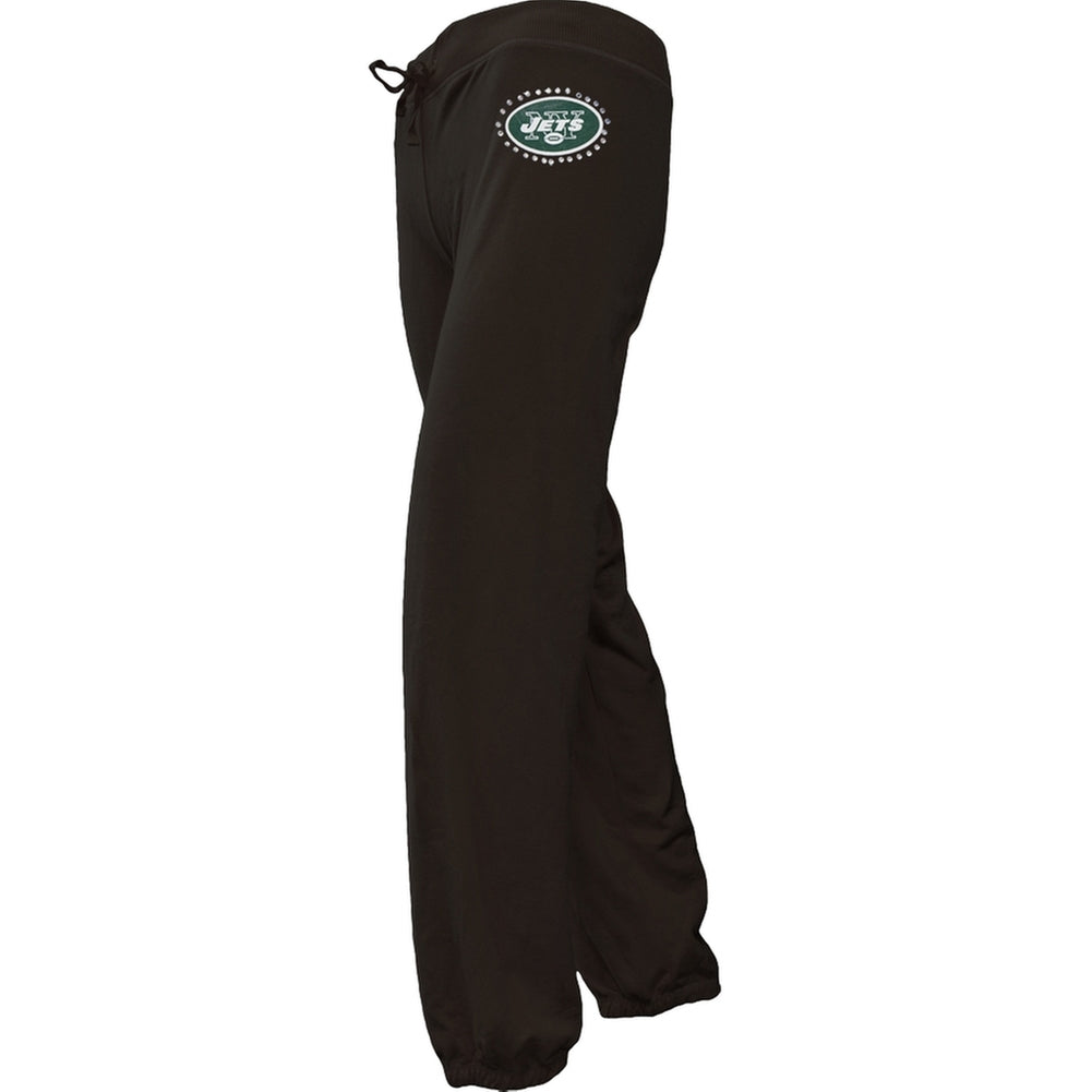 New York Jets - Jewel Logo Girls Juvy Sweatpants Juvenile Sweatpants New York Jets J6/7 Black