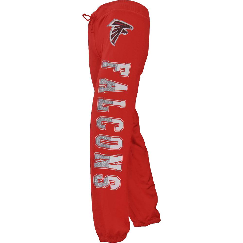 Atlanta Falcons - Glitter Logo Girls Youth Sweatpants Youth Sweatpants Atlanta Falcons 16/18 Red