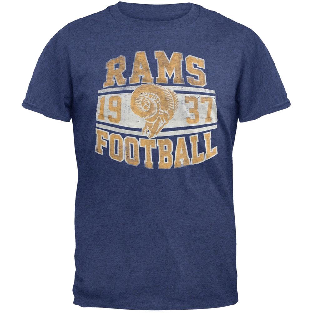 St. Louis Rams - Inaugural Logo Premium T-Shirt Men's T-Shirts St. Louis Rams MD Blue