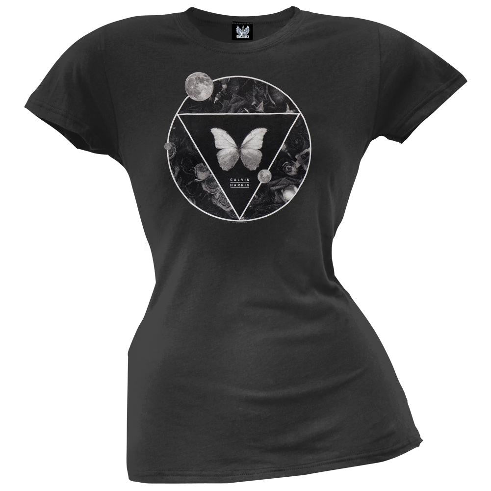 Calvin Harris - Butterfly Juniors T-Shirt Juniors T-Shirts Calvin Harris