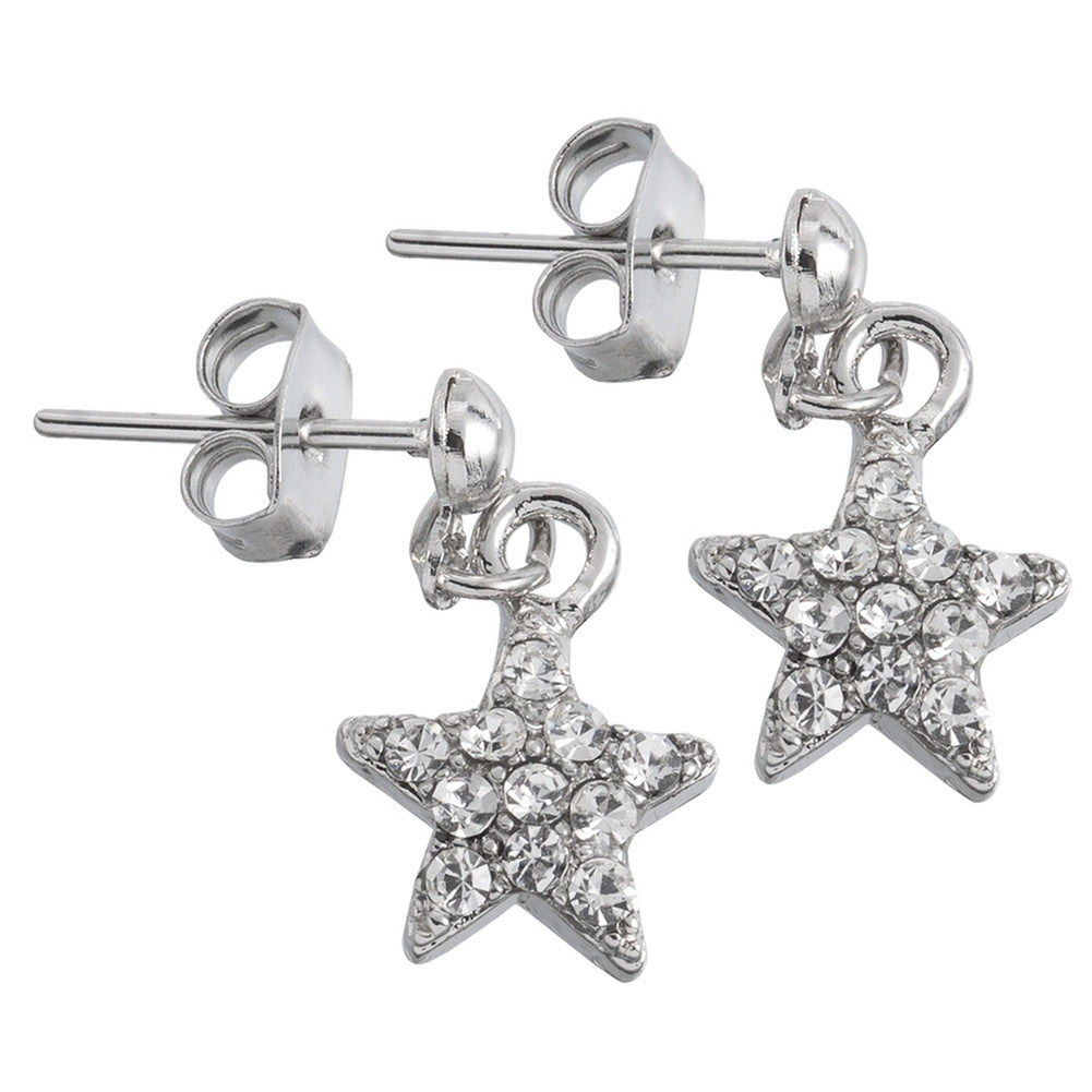 Small Gemmed Stars Dangle Earrings Dangle Earrings Old Glory