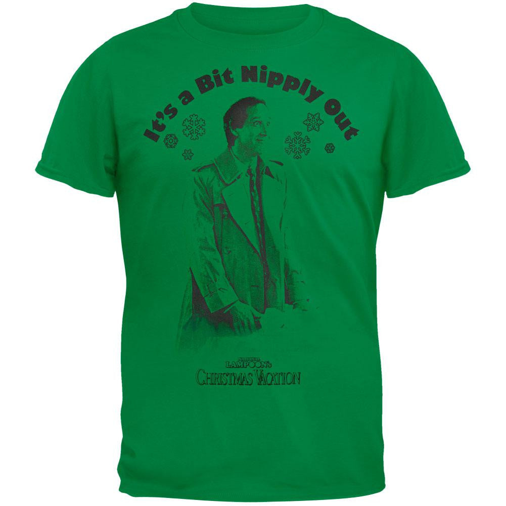 Christmas Vacation - Bit Nipply Out T-Shirt Men's T-Shirts National Lampoon 3XL Green