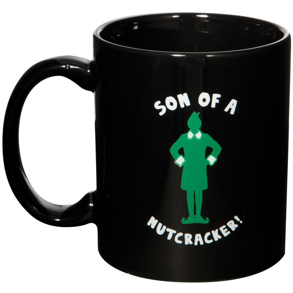 Elf - Son of a Nutcracker Black Coffee Mug Coffee Mugs Old Glory OS Black