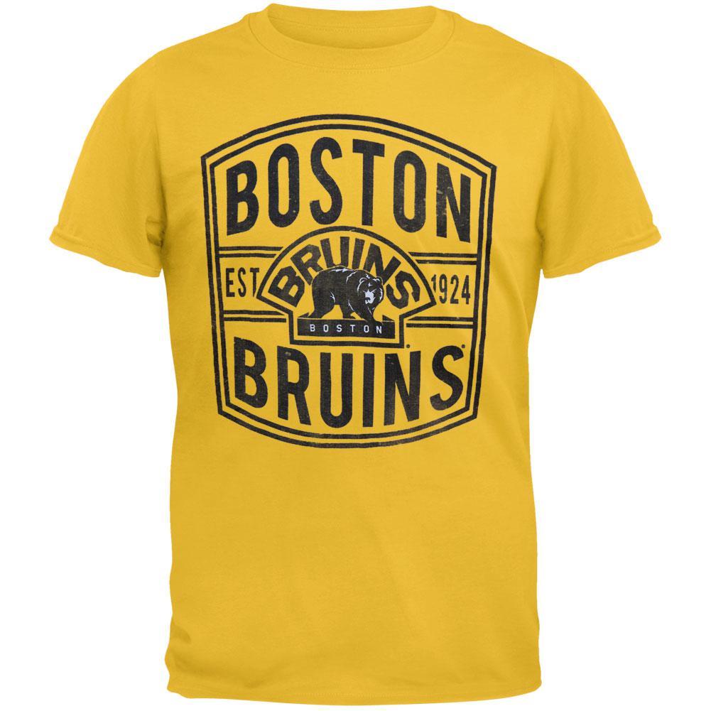 Boston Bruins - Flanker Premium T-Shirt Men's T-Shirts Boston Bruins SM Yellow