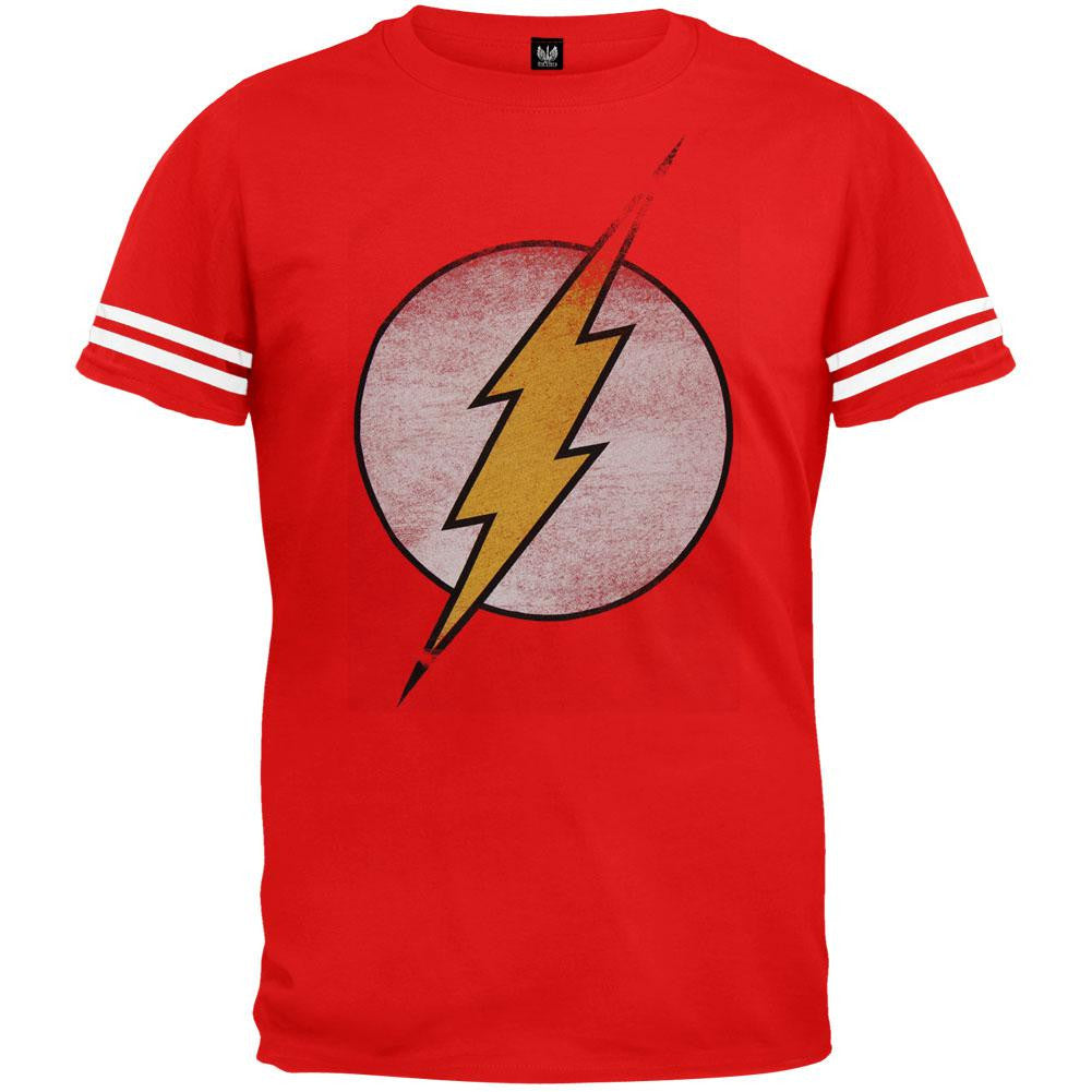 Flash - Distressed Logo Jersey T-Shirt Men's T-Shirts The Flash