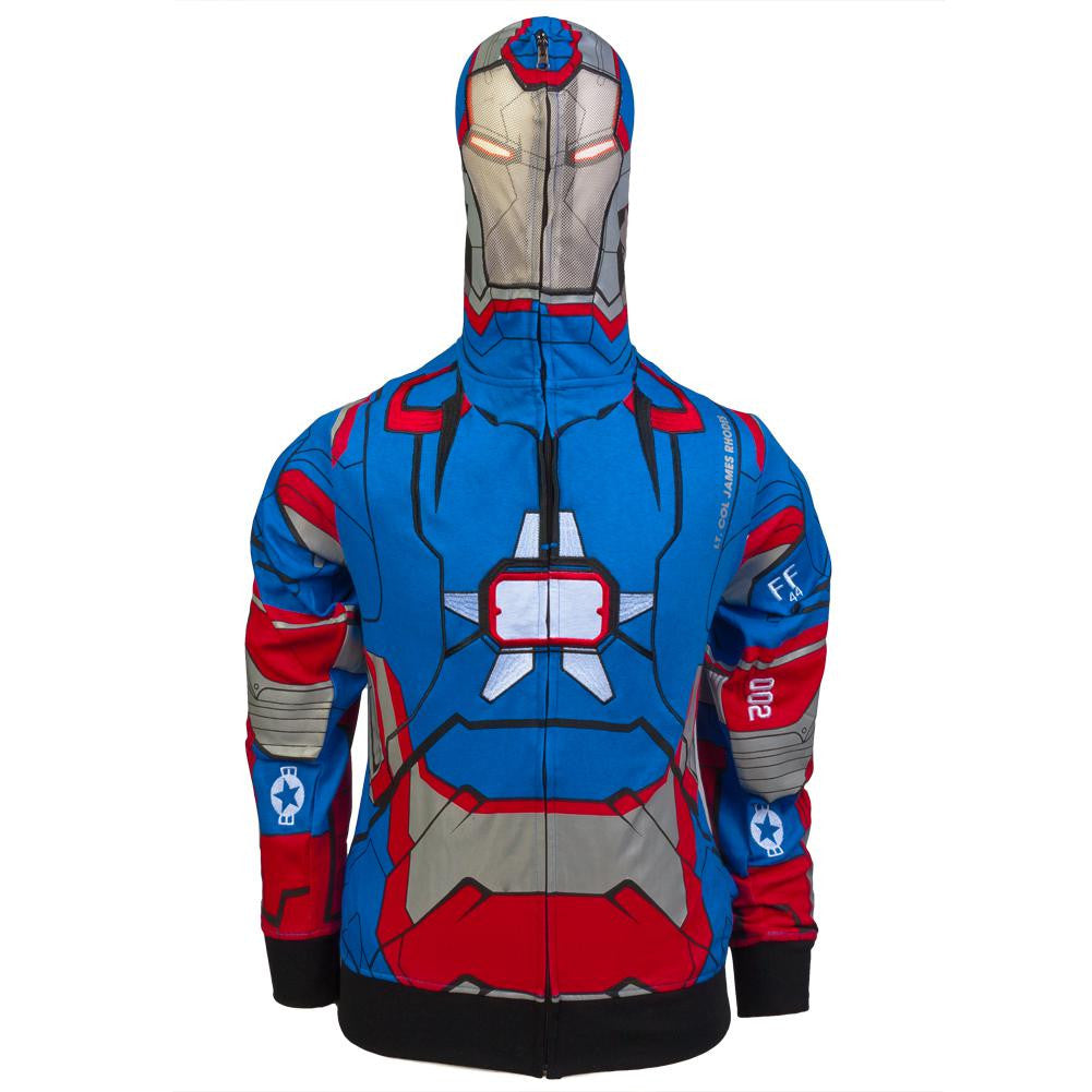 Iron Man - I Am Iron Patriot Costume Zip Hoodie Men's Hoodies Iron Man