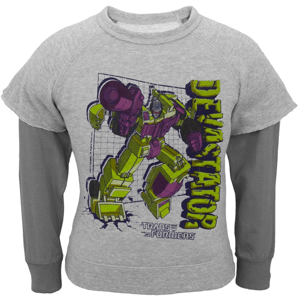 Transformers - Evil Devastation Toddler Reversible Crewneck Sweatshirt Toddler Sweatshirts Transformers