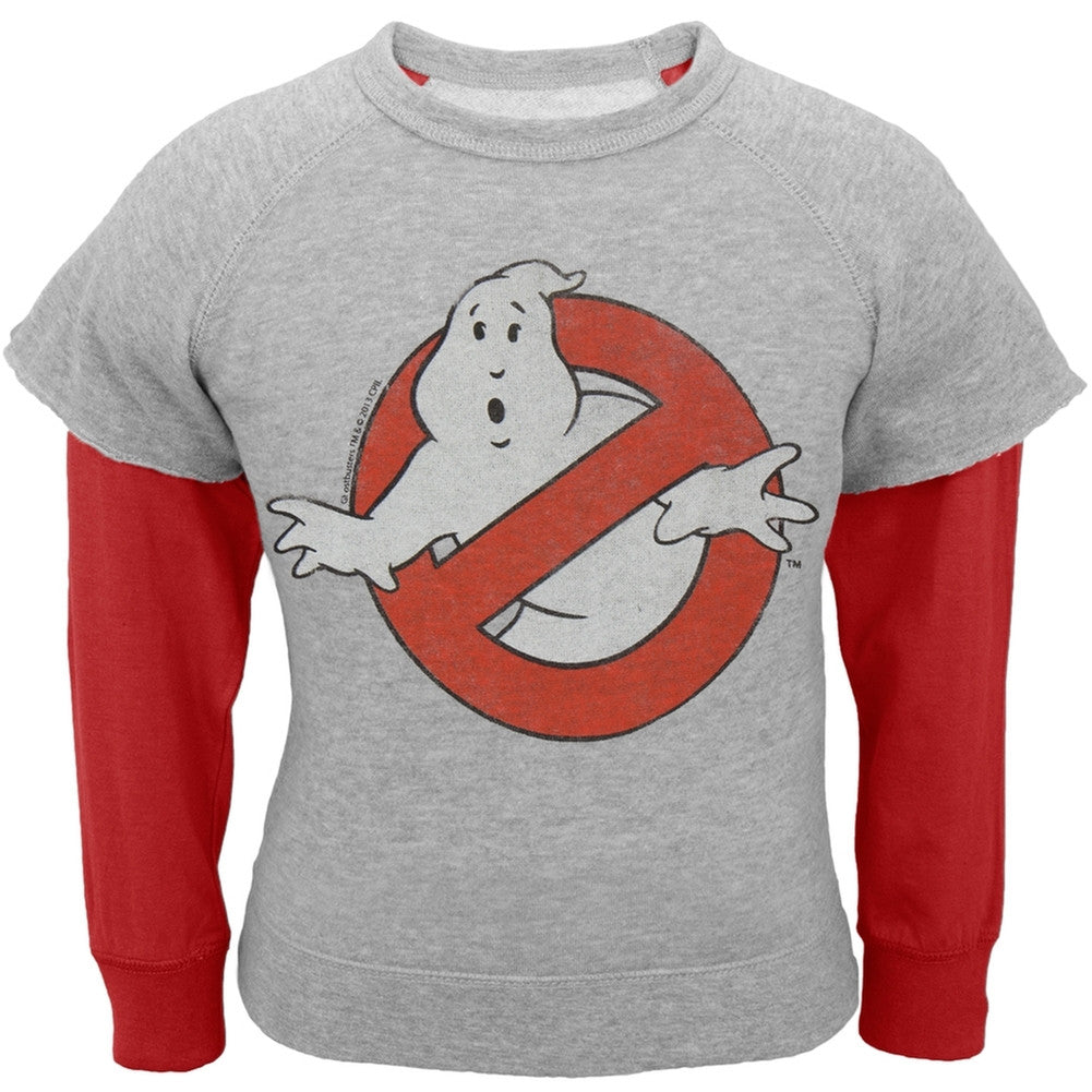 Ghostbusters - Ghost Slime Infant Reversible Crewneck Sweatshirt Infant Sweatshirts Ghostbusters 12 Grey