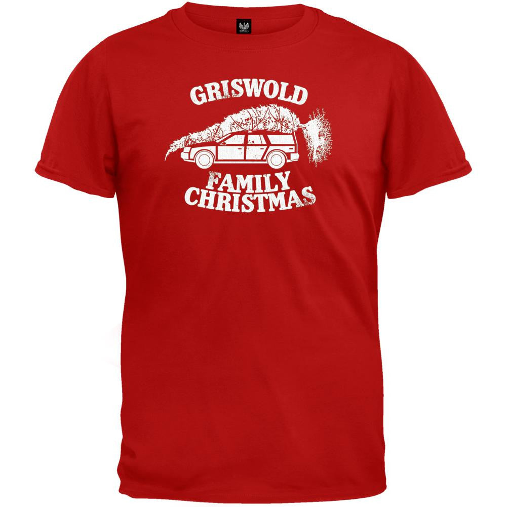 Christmas Vacation - Griswold Family Christmas T-Shirt Men's T-Shirts National Lampoon SM Red