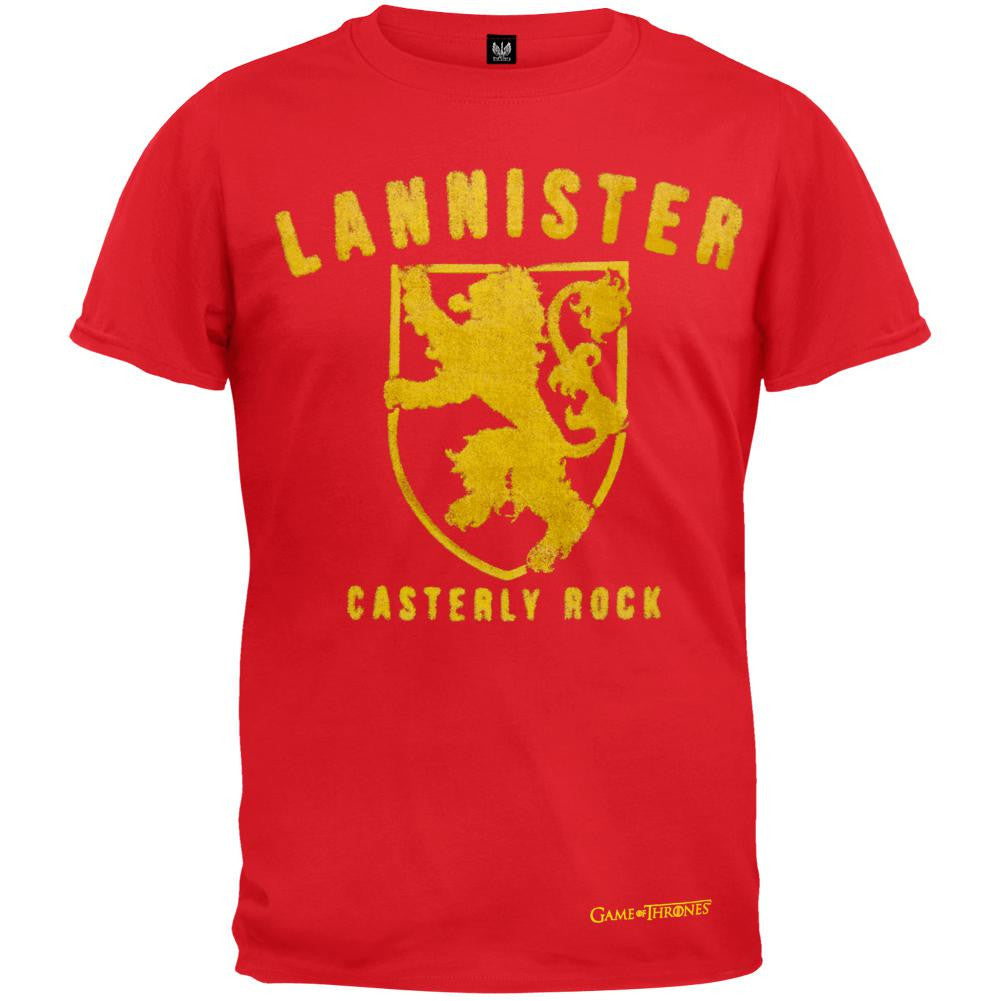 Game of Thrones - Lannister Casterly Rock T-Shirt Men's T-Shirts Game of Thrones SM Red