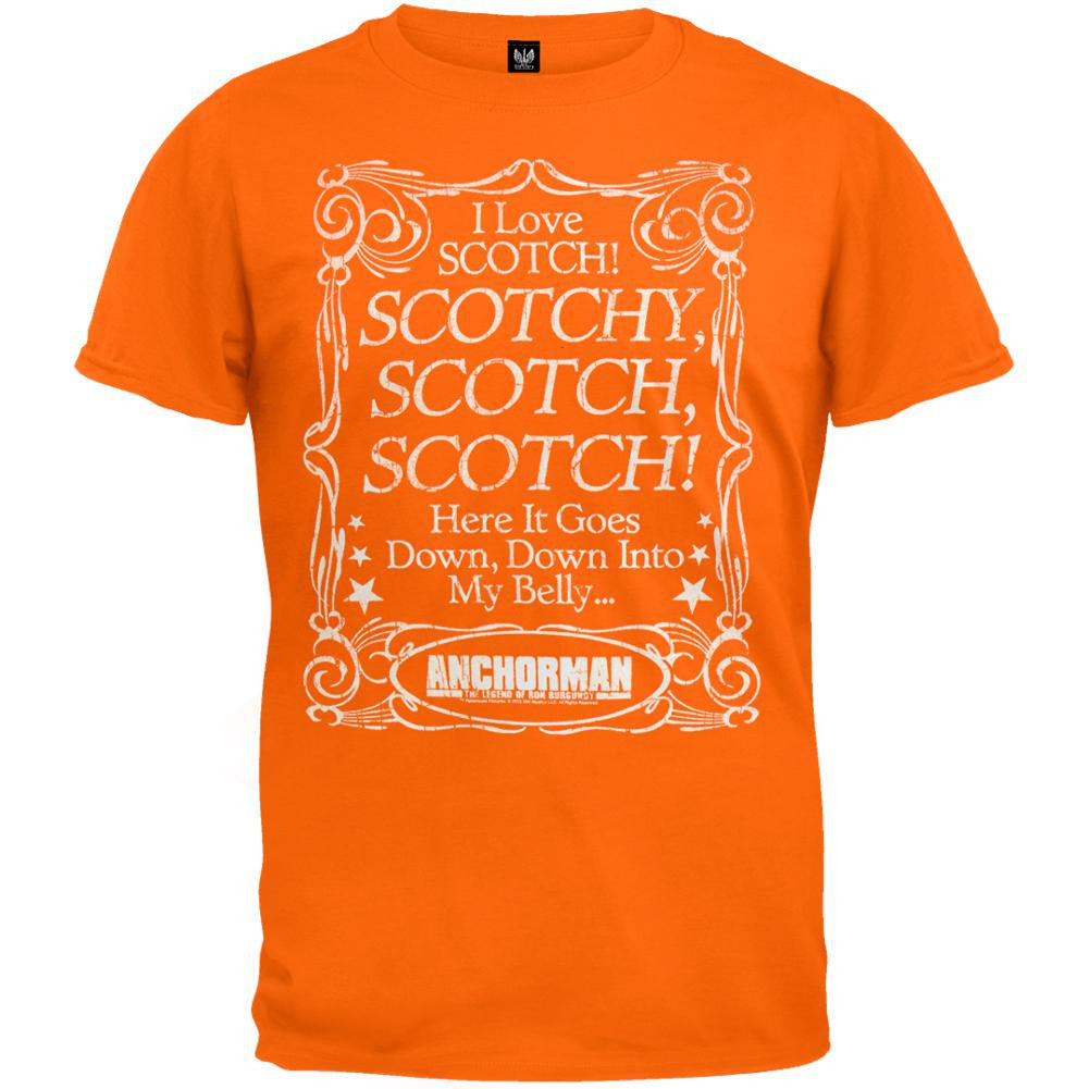 Anchorman - Scotch Belly T-Shirt Men's T-Shirts Anchorman SM Orange