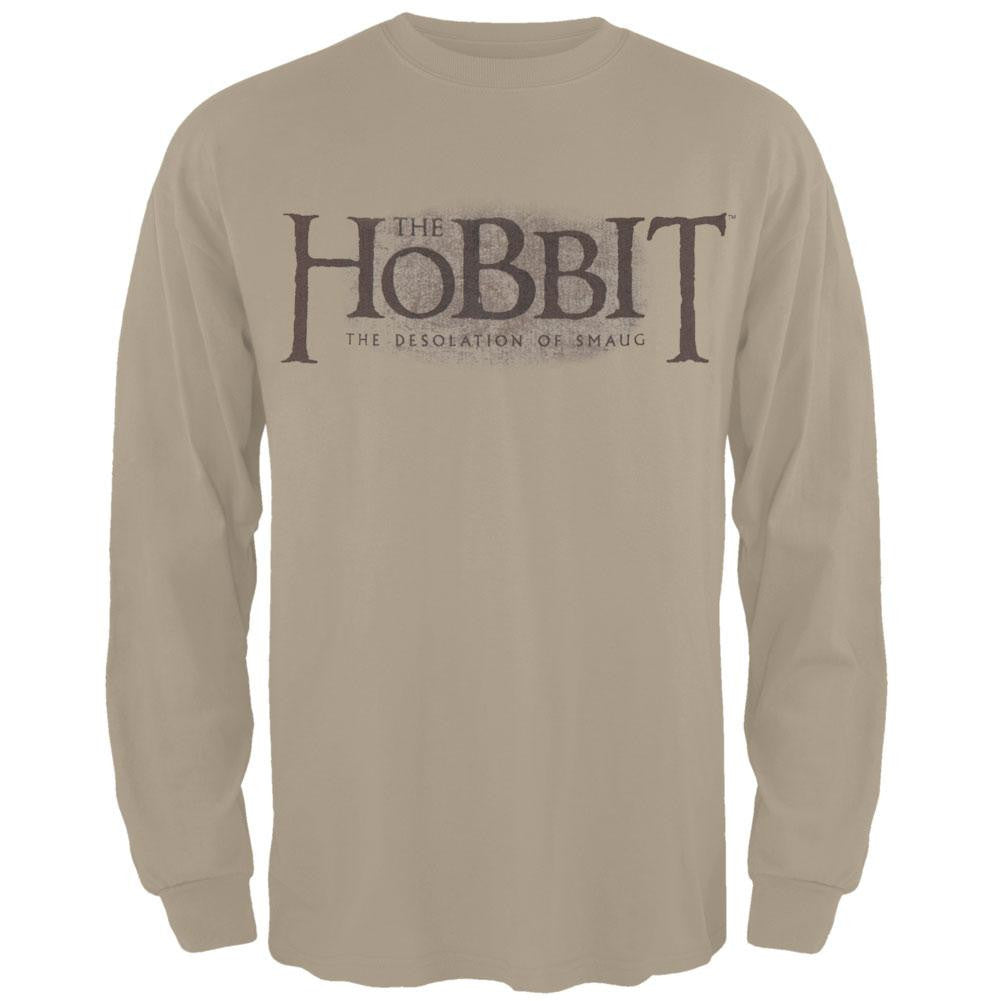 The Hobbit - Textured Logo Long Sleeve T-Shirt Men's Long Sleeves The Hobbit 2XL Beige