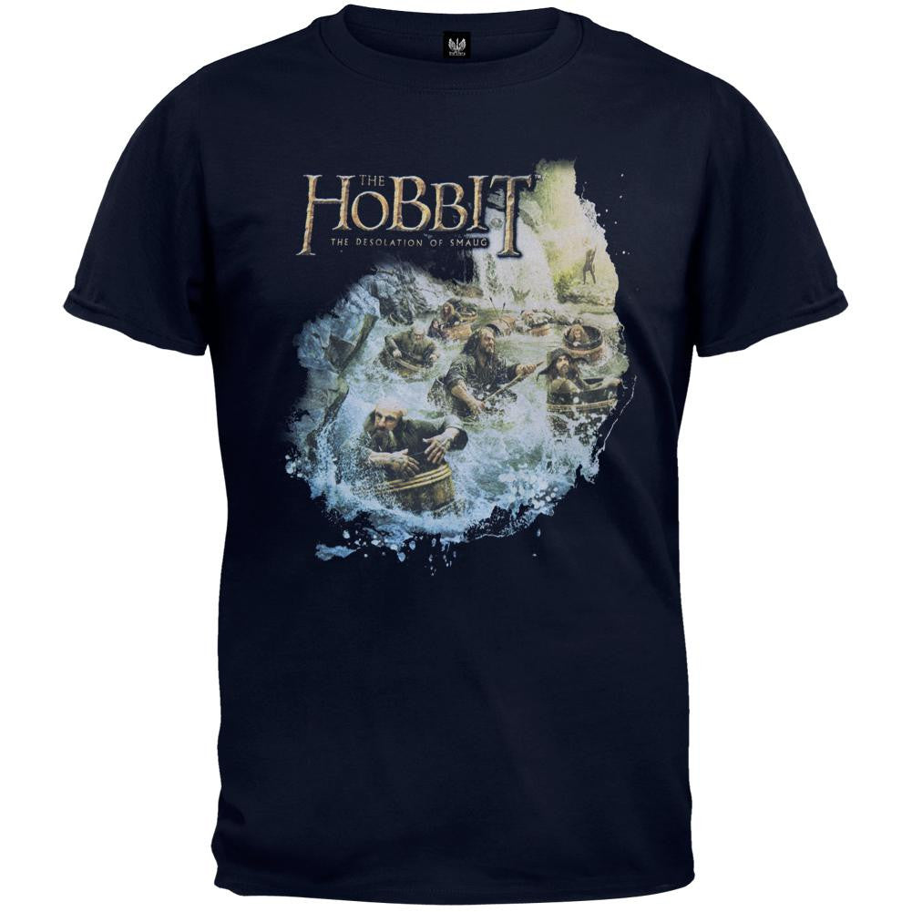 The Hobbit - Barreling Down T-Shirt Men's T-Shirts The Hobbit 2XL Dark Blue