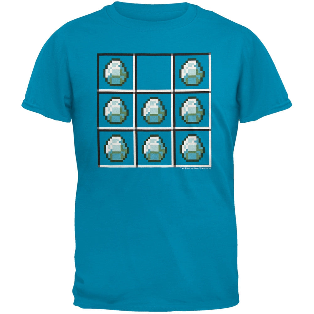 Minecraft - Diamond Crafting Youth T-Shirt Youth T-Shirts Minecraft YXS Light Blue