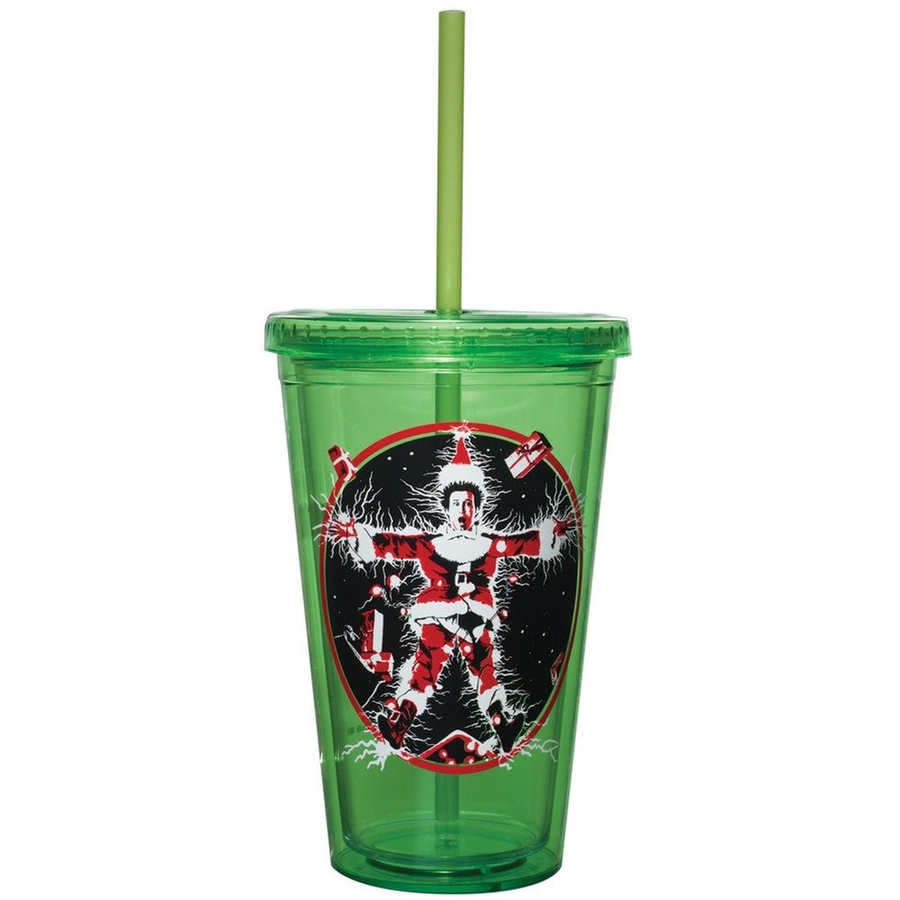 Christmas Vacation - Movie Poster Acrylic Tumbler With Straw Novelty Cups Old Glory One Size Green