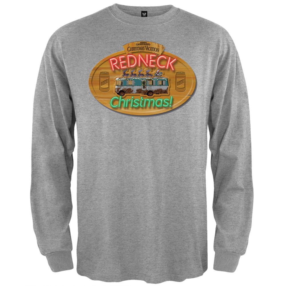Christmas Vacation - Redneck Christmas Long Sleeve T-Shirt Men's Long Sleeves National Lampoon SM Grey