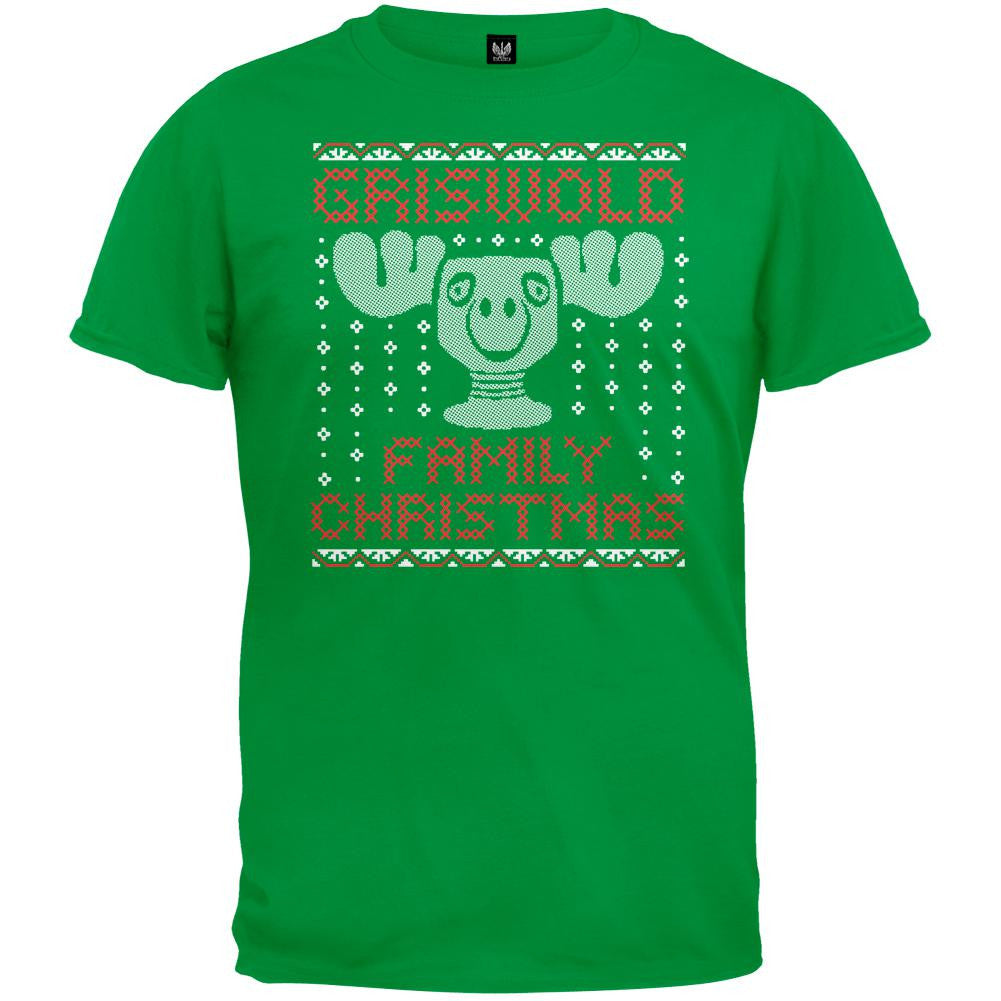 Christmas Vacation - Crochet Moose Mug T-Shirt Men's T-Shirts National Lampoon SM Green