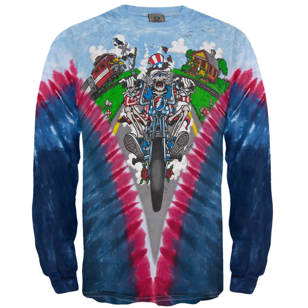 Grateful Dead Moto Sam Mens Long Sleeve Tie Dye T Shirt Men's Long Sleeves Grateful Dead