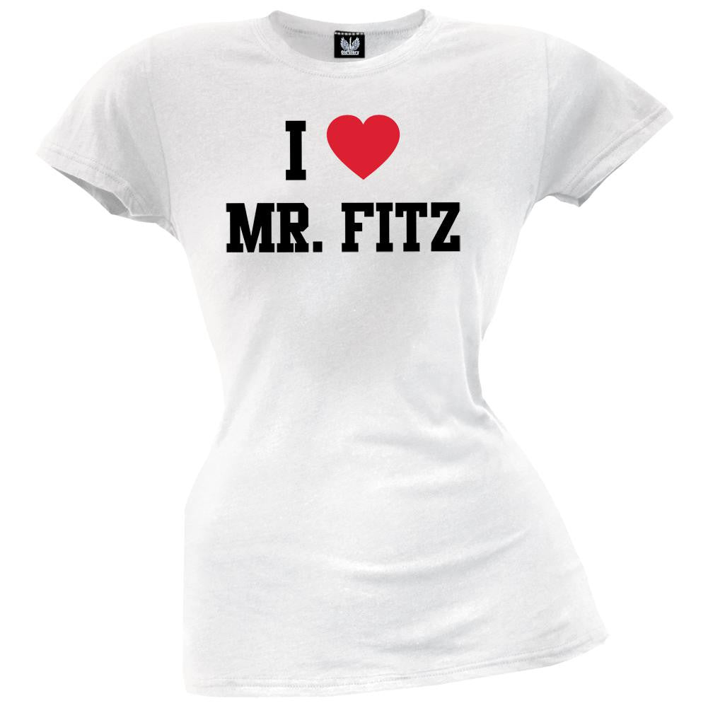 I Love Mr. Fitz Juniors T-Shirt Juniors T-Shirts Old Glory