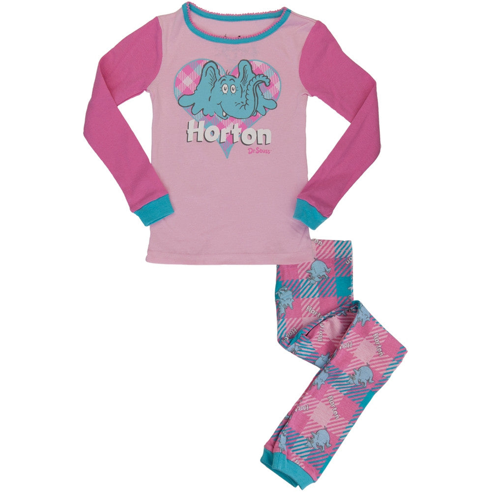 Dr. Seuss - Horton Heart Infant Pajama Set Infant Sleep Sets Dr. Seuss 12 Pink