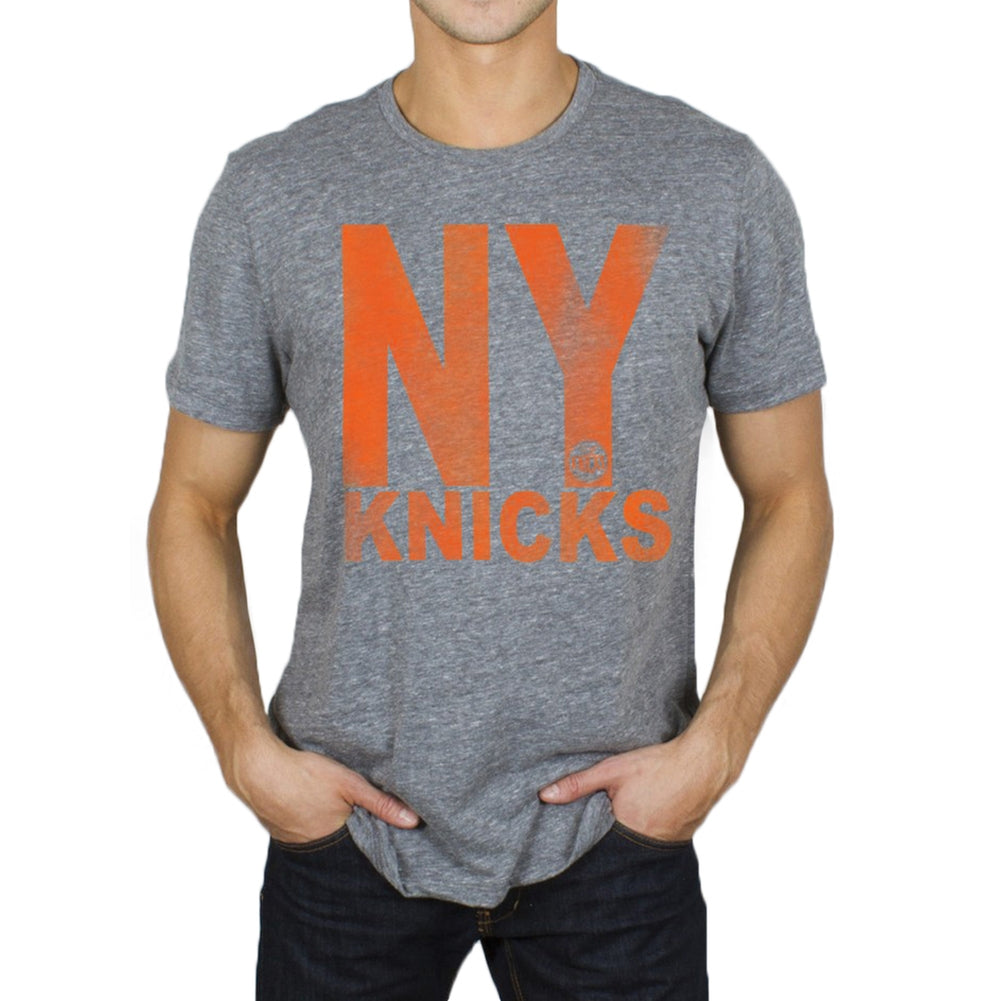 New York Knicks - Time-Out Tri-Blend Soft T-Shirt Men's T-Shirts New York Knicks 2XL Grey