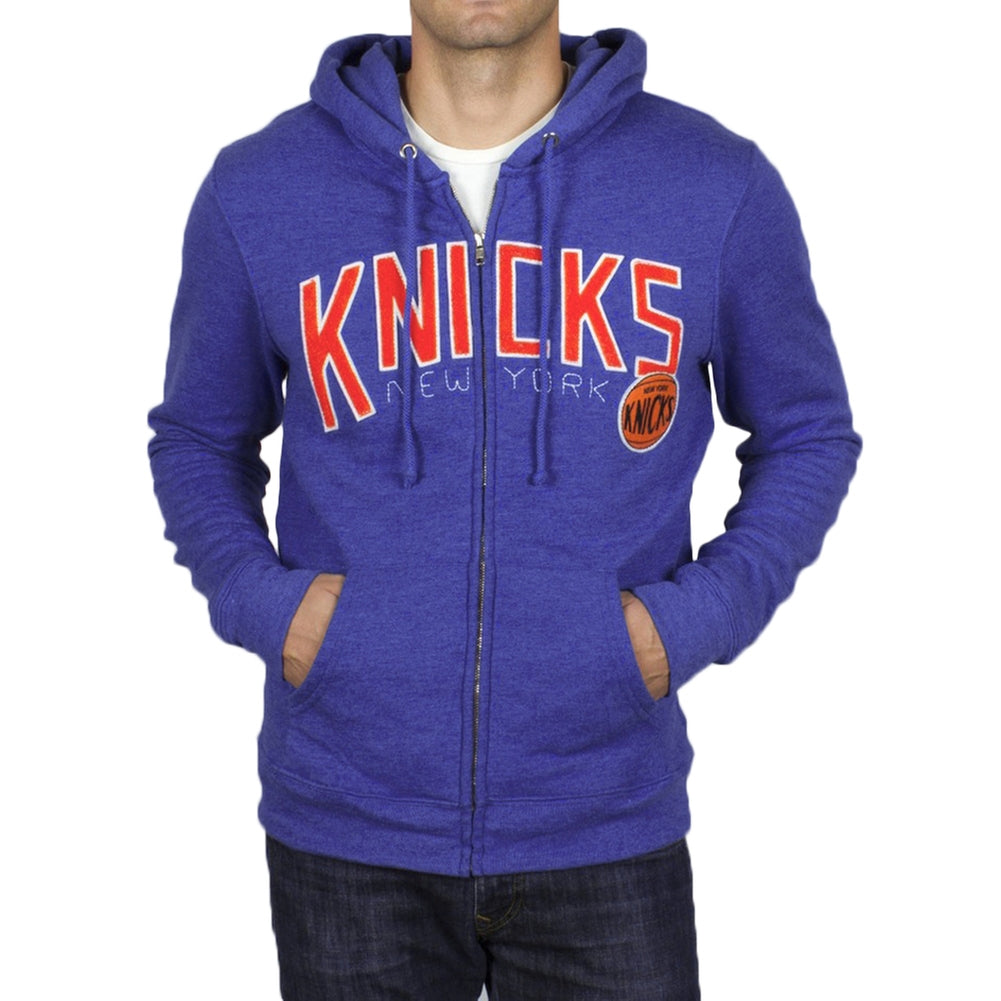New York Knicks - Half Time Zip Hoodie Men's Hoodies New York Knicks 2XL Blue