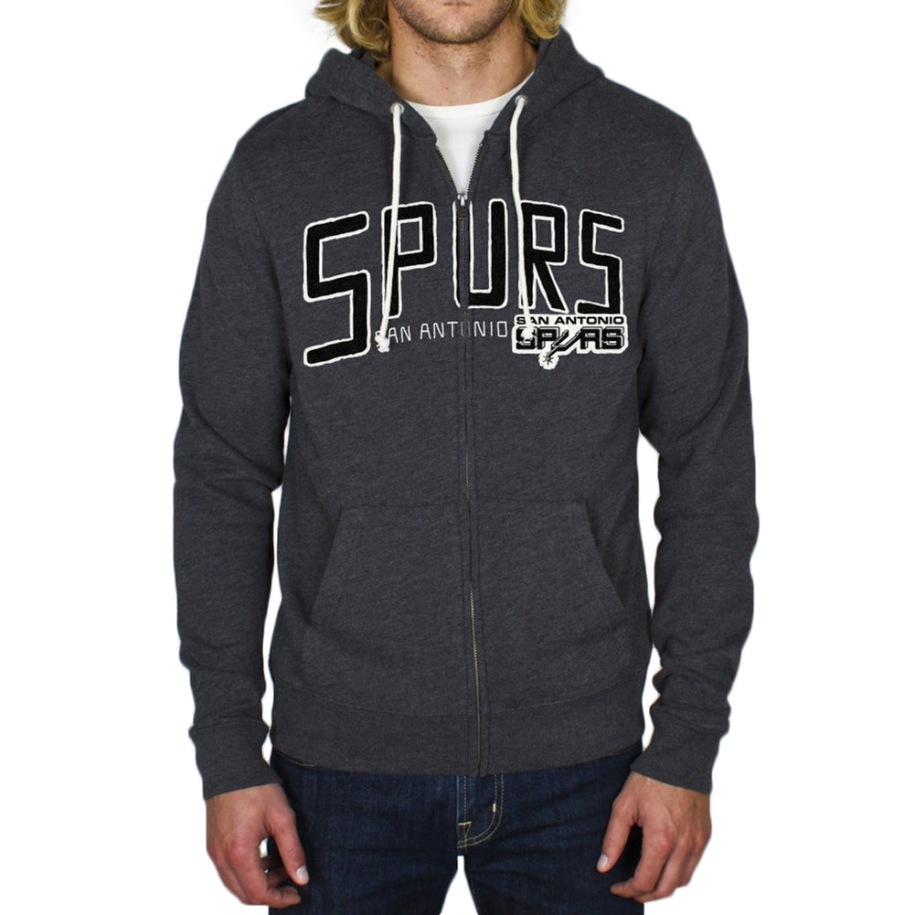 San Antonio Spurs - Half Time Zip Hoodie Men's Hoodies San Antonio Spurs 2XL Black