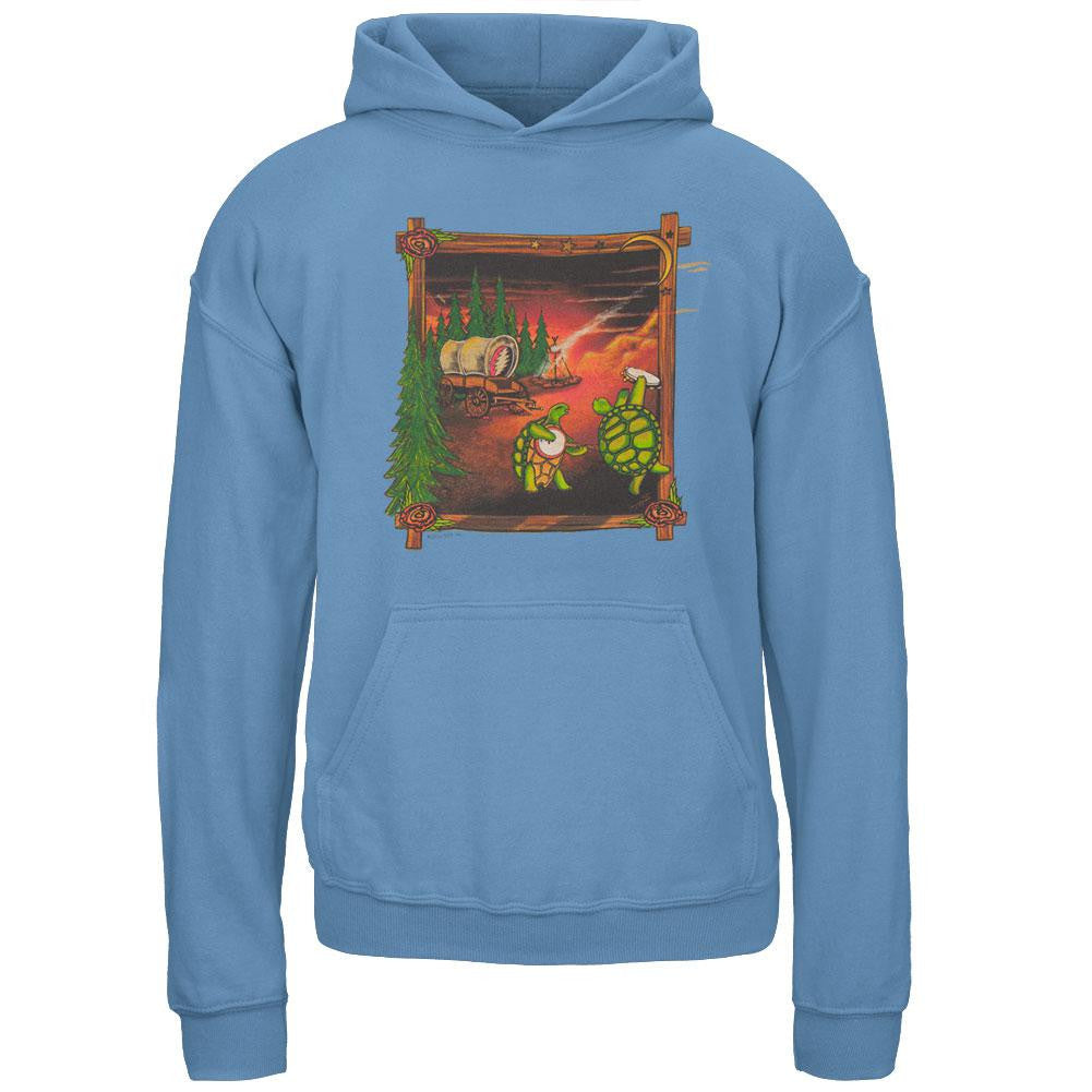 Grateful Dead - Covered Wagon Light Blue Youth Hoodie Youth Hoodies Grateful Dead MD Blue
