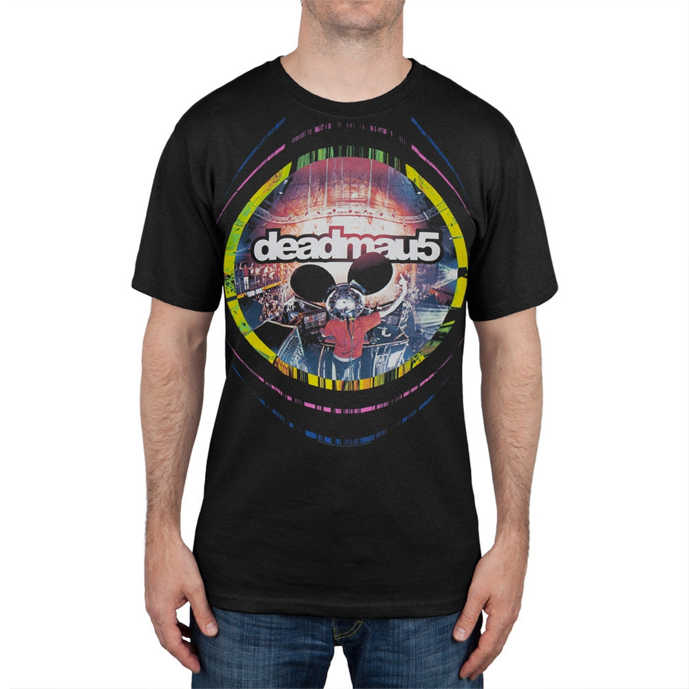 Deadmau5 - Multi Circle Photo Soft T-Shirt Men's T-Shirts Deadmau5 LG Black