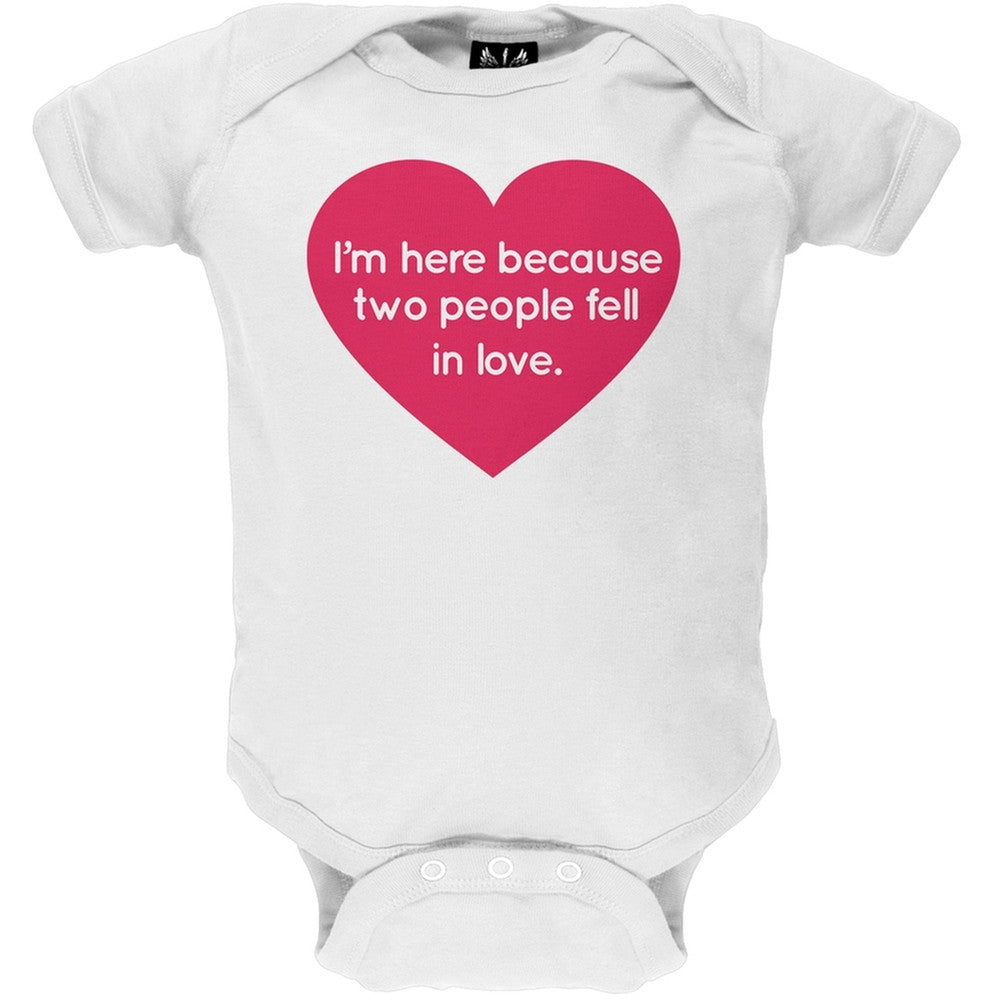 Valentine's Day - I'm Here Because Baby One Piece Baby One Piece Old Glory