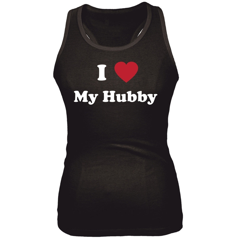 I Heart My Hubby Juniors Tank Top Juniors Tank Tops Old Glory 2XL Black