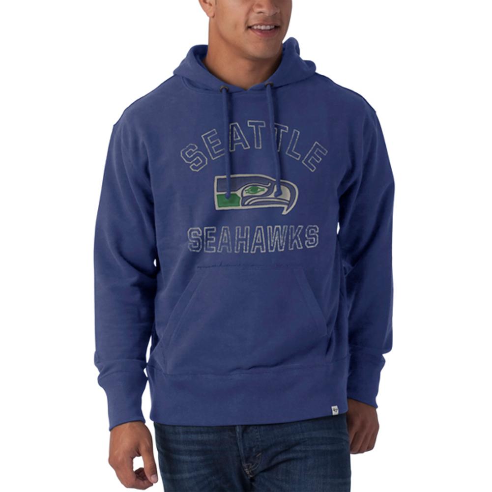 Seattle Seahawks - Striker Pullover Premium Hoodie Men's Hoodies Seattle Seahawks SM Blue