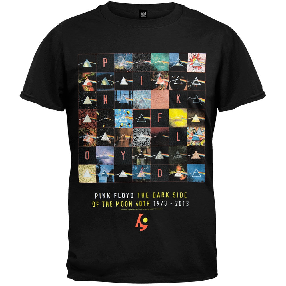 Pink Floyd - Dark Side of the Moon 40th T-Shirt Men's T-Shirts Pink Floyd SM Black