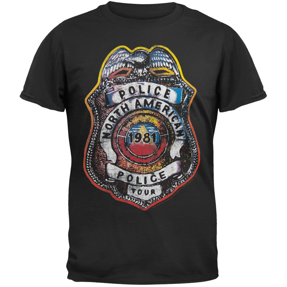 The Police - North America 1981 Soft T-Shirt Men's T-Shirts The Police XL Black