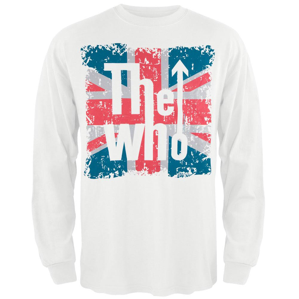 The Who - Flag Logo Long Sleeve T-Shirt Men's Long Sleeves The Who MD White