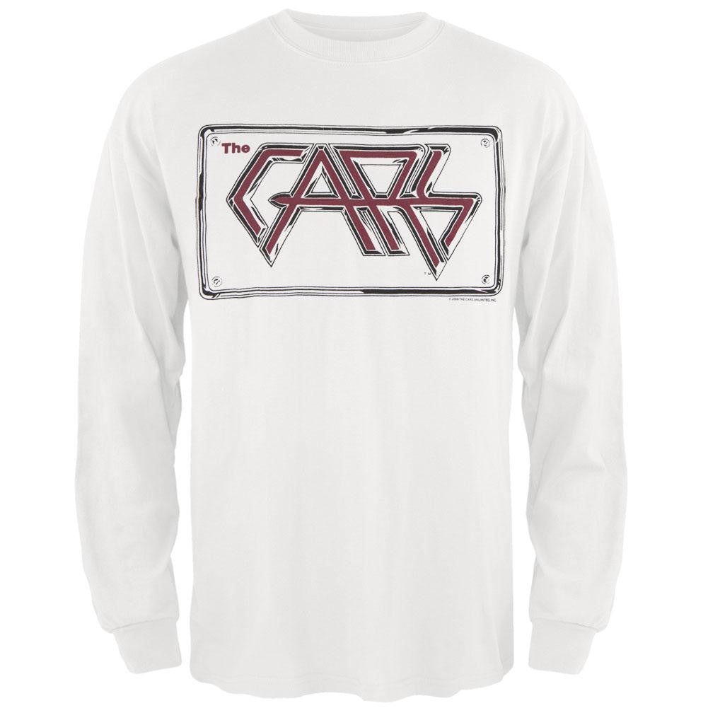 The Cars Logo Mens Long Sleeve T Shirt Men's Long Sleeves The Cars MD White