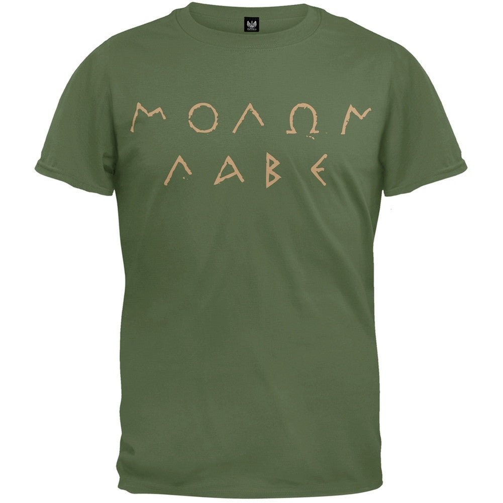 Molon Labe Ancient Greek Letters Military Green T-Shirt Men's T-Shirts Old Glory