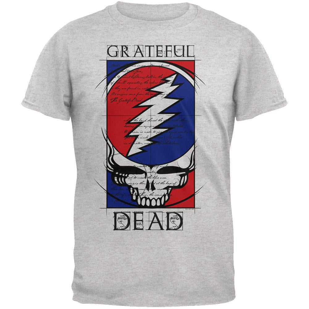 Grateful Dead - Steal Your Blueprint T-Shirt Men's T-Shirts Grateful Dead MD Grey