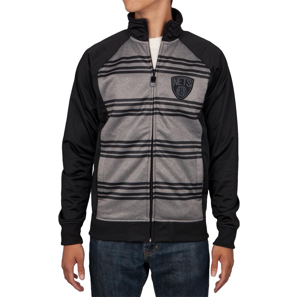 Brooklyn Nets - Trax Track Jacket Men's Warm-Up Jackets Brooklyn Nets SM Black