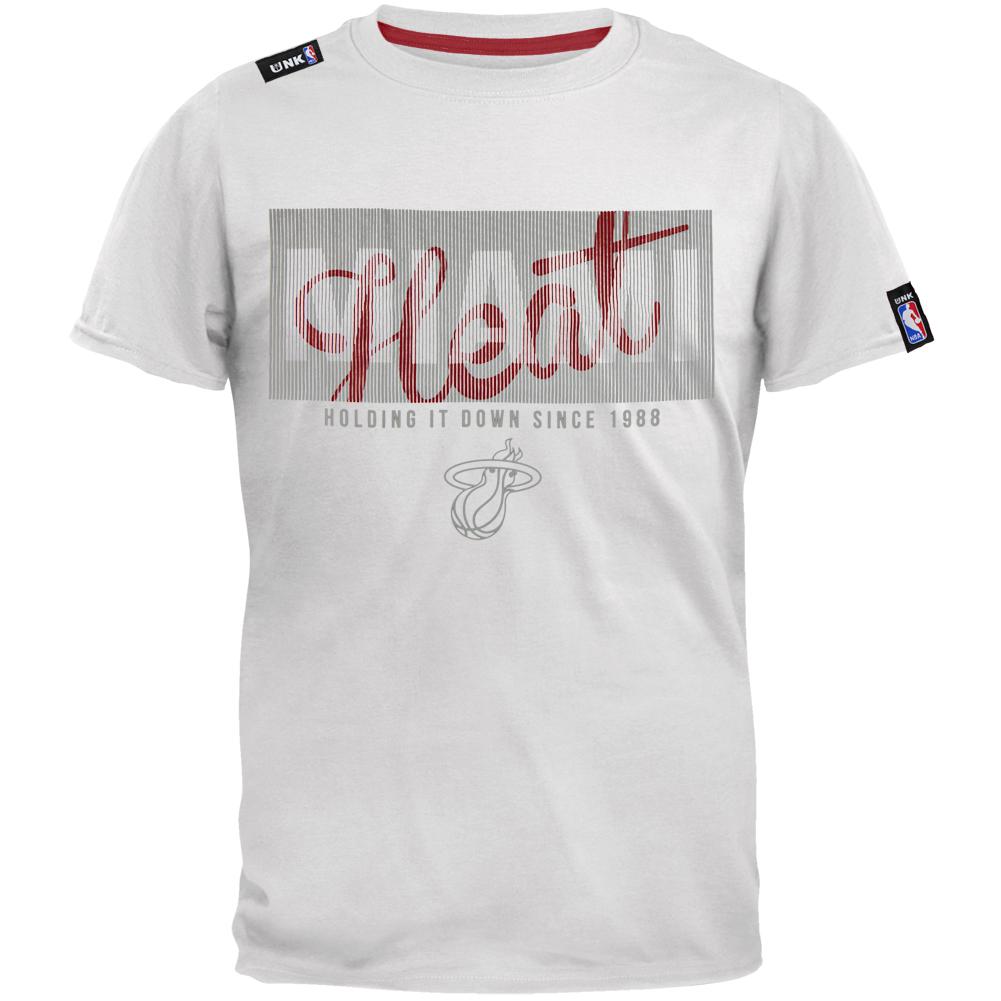 Miami Heat  - Fine Line T-Shirt Men's T-Shirts Miami Heat 2XL White