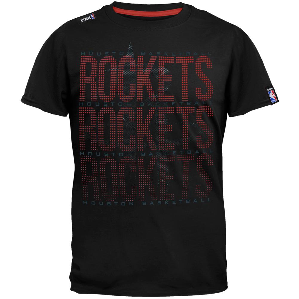 Houston Rockets - Pinpoint T-Shirt Men's T-Shirts Houston Rockets 2XL Black
